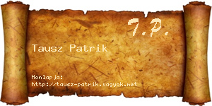 Tausz Patrik névjegykártya